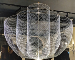 Still in awe of the Meshmatics Chandelier by MOOOI, as seen at the Stockholm Furniture Fair